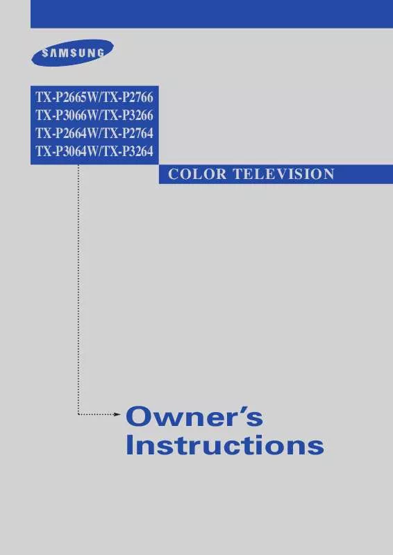 Mode d'emploi SAMSUNG TX-P2665W