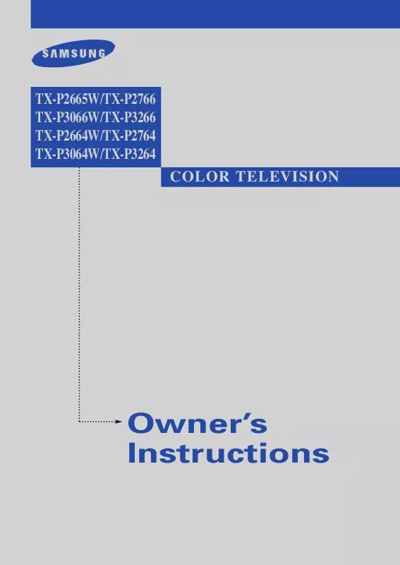 Mode d'emploi SAMSUNG TX-P2764