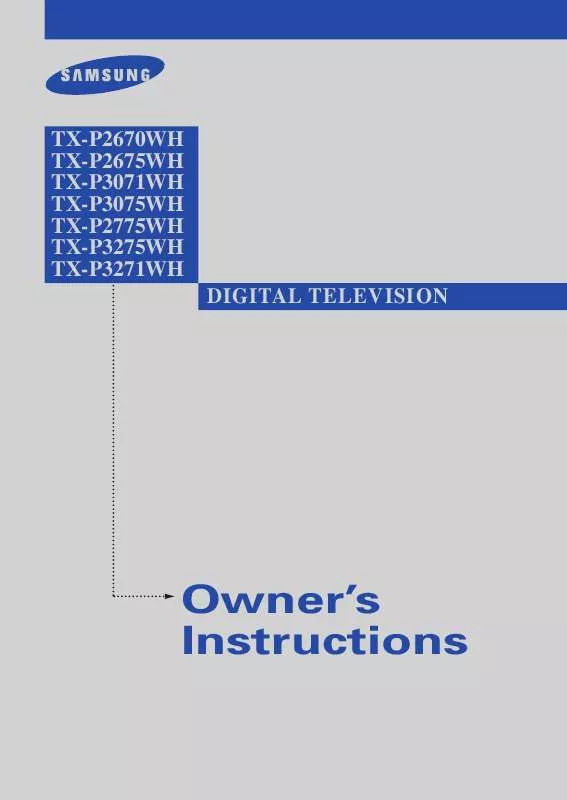 Mode d'emploi SAMSUNG TX-P2775H