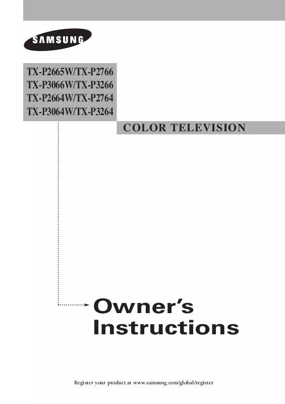 Mode d'emploi SAMSUNG TX-P3064