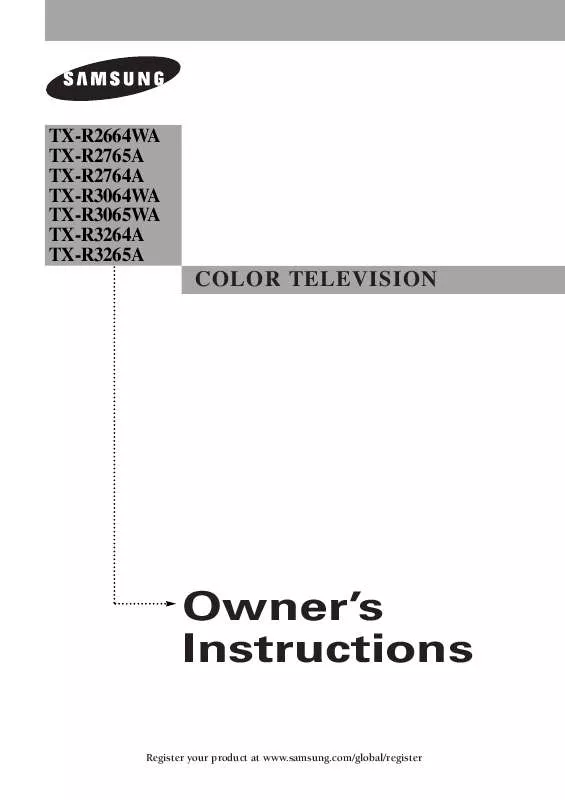 Mode d'emploi SAMSUNG TX-R2765