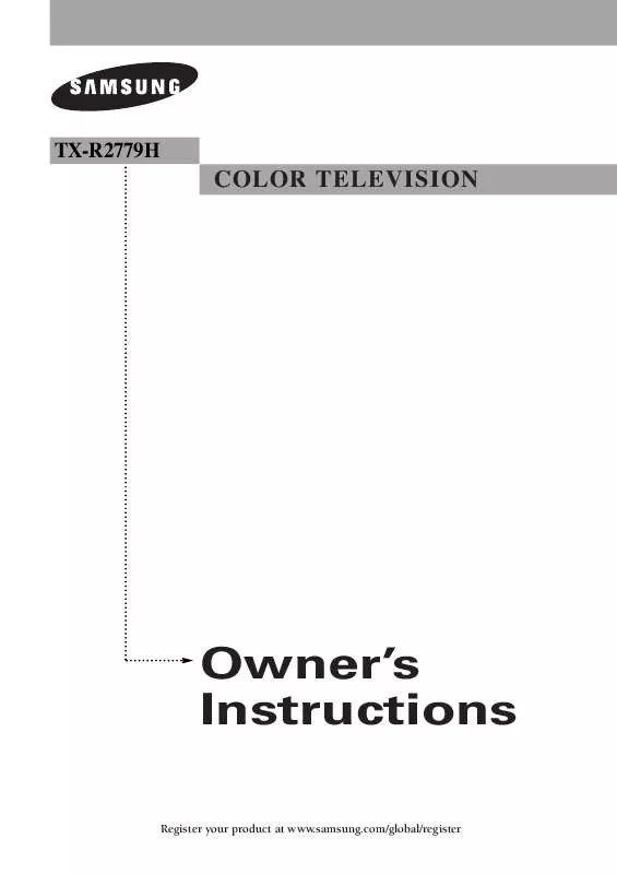 Mode d'emploi SAMSUNG TX-R2779