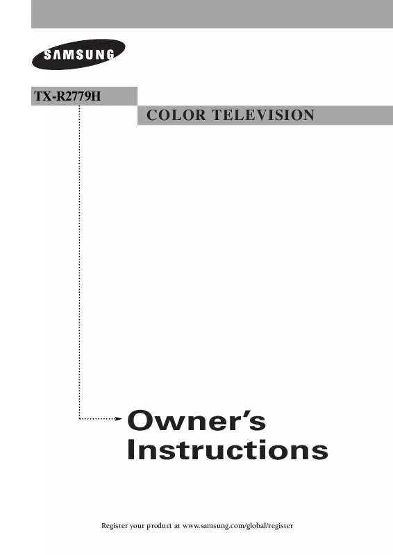 Mode d'emploi SAMSUNG TX-R2779H