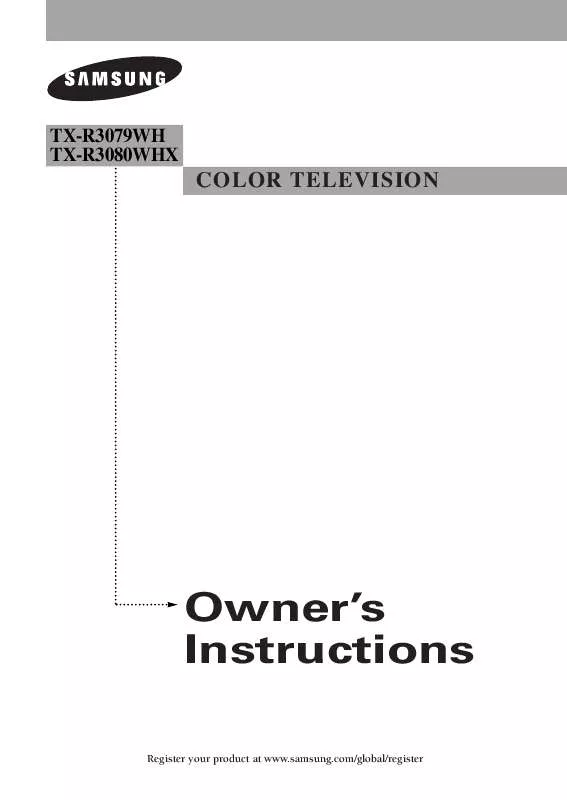 Mode d'emploi SAMSUNG TX-R3080