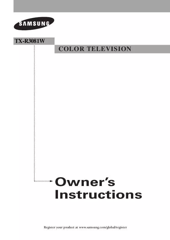 Mode d'emploi SAMSUNG TX-R3081