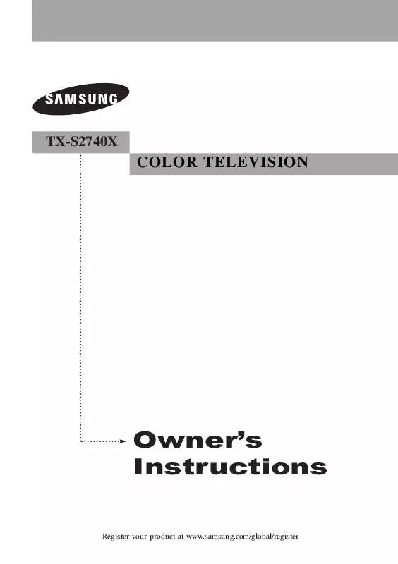 Mode d'emploi SAMSUNG TX-S2740