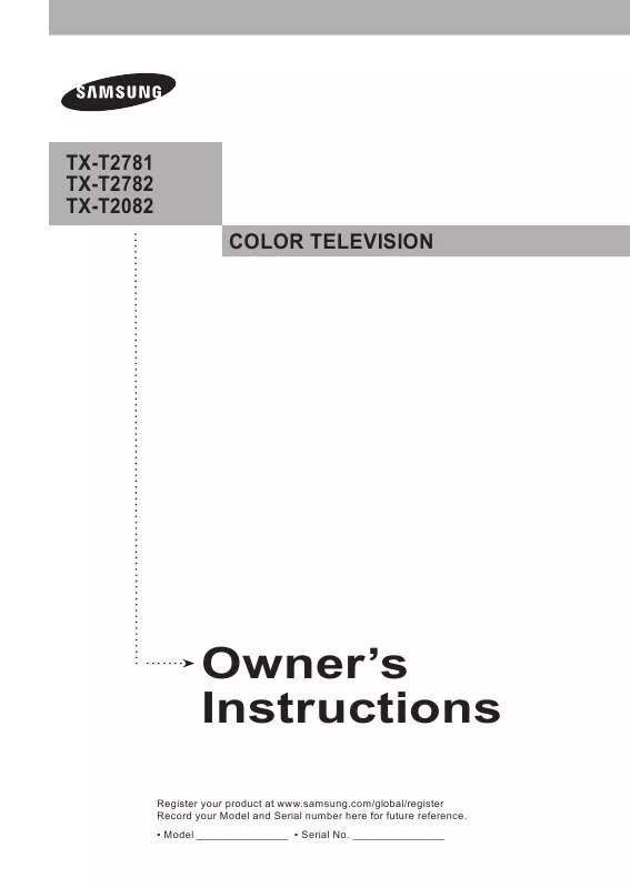 Mode d'emploi SAMSUNG TX-T2082