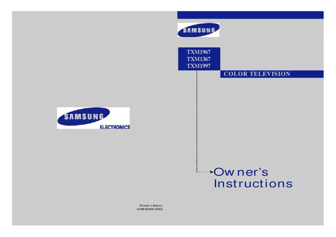 Mode d'emploi SAMSUNG TX-M1967