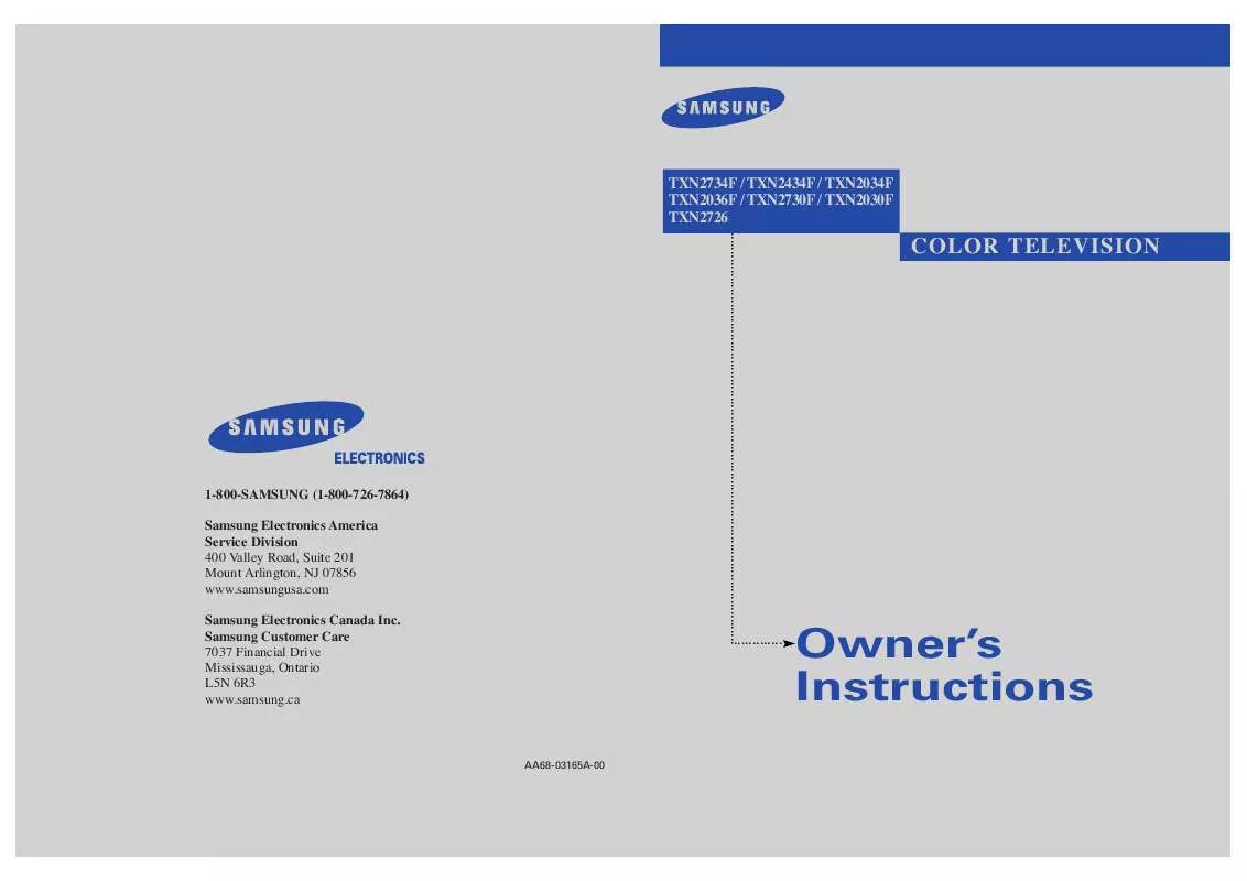 Mode d'emploi SAMSUNG TX-N2030F