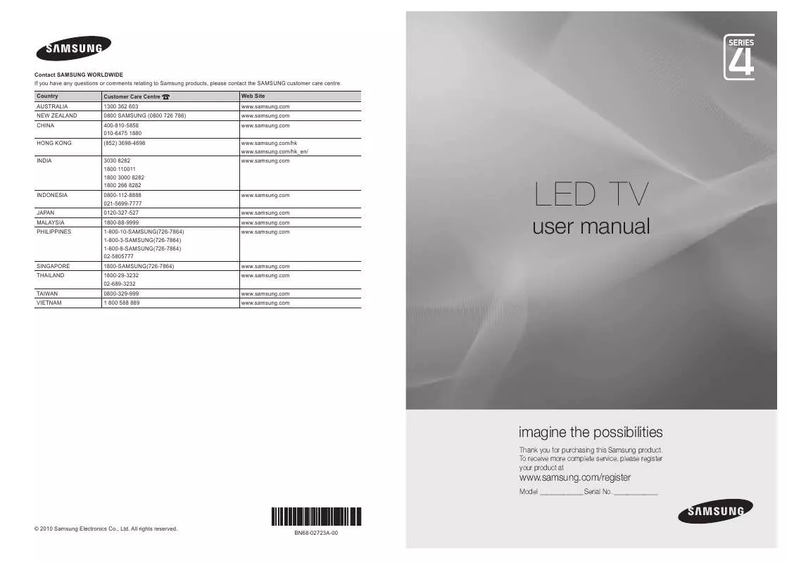 Mode d'emploi SAMSUNG UA22C4000PD