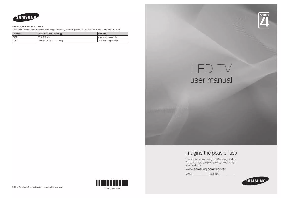 Mode d'emploi SAMSUNG UE22C4000PW