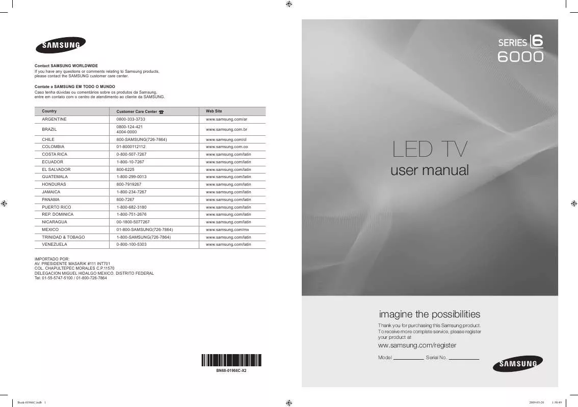 Mode d'emploi SAMSUNG UN32B6000VM