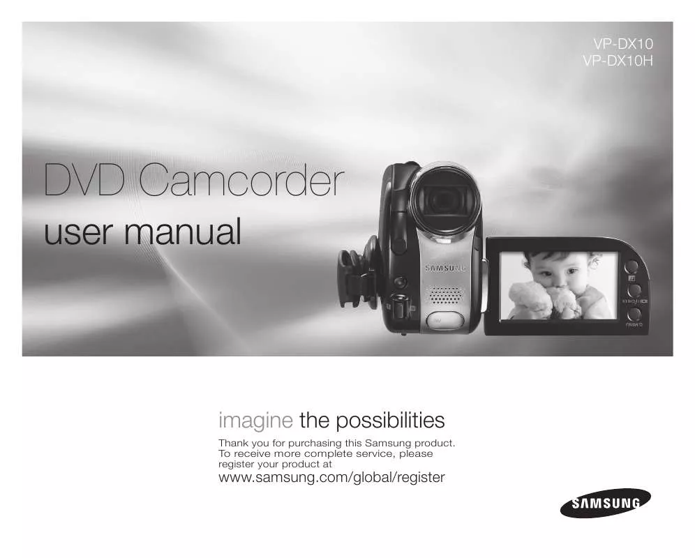 Mode d'emploi SAMSUNG VP-D10