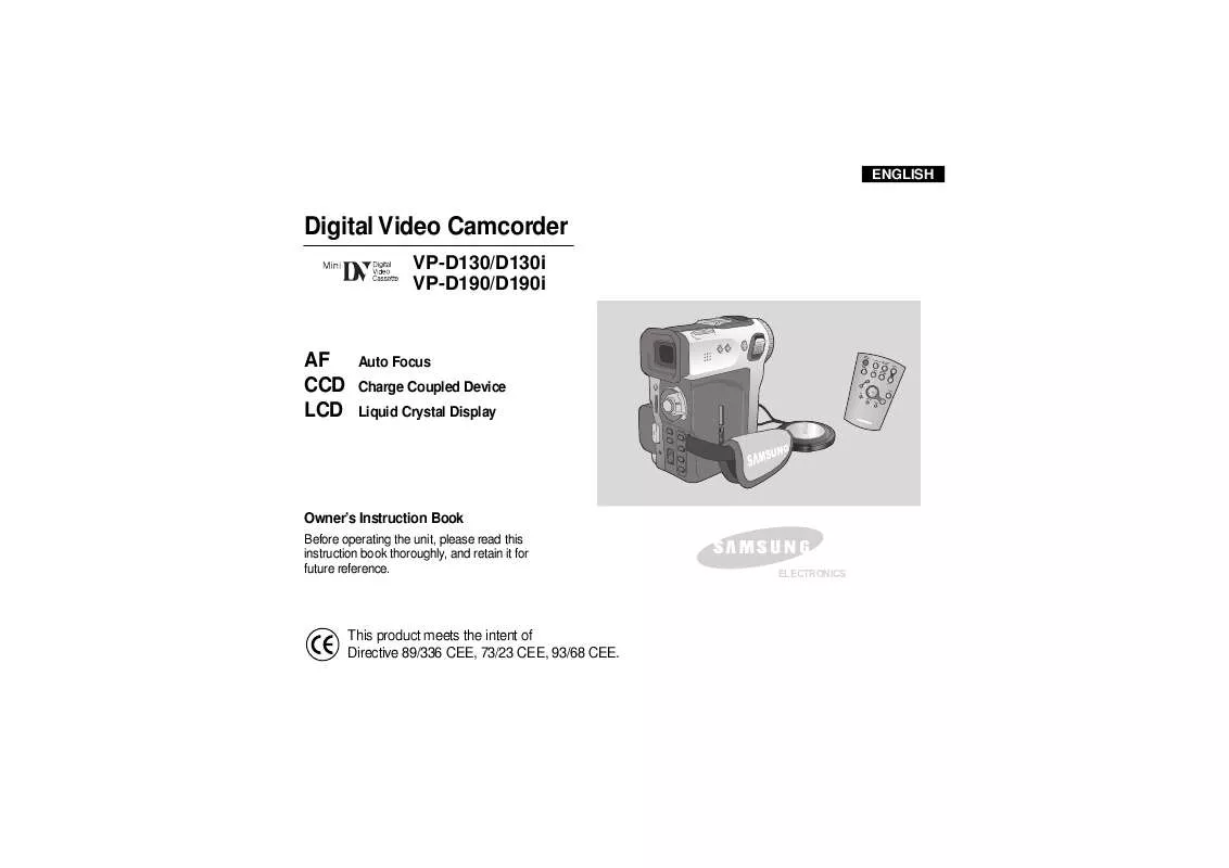 Mode d'emploi SAMSUNG VP-D130