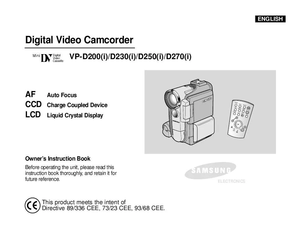 Mode d'emploi SAMSUNG VP-D230