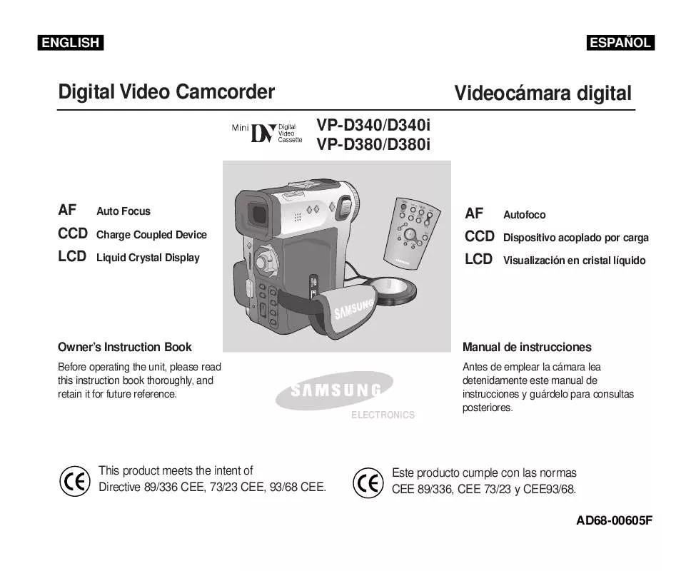 Mode d'emploi SAMSUNG VP-D340I