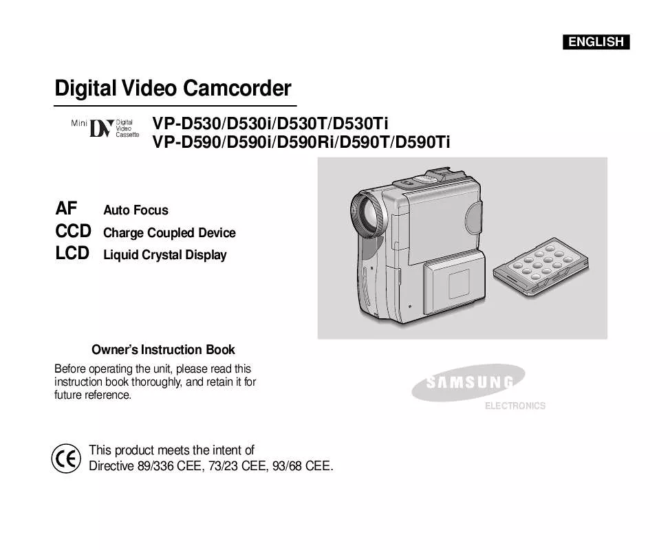 Mode d'emploi SAMSUNG VP-D530