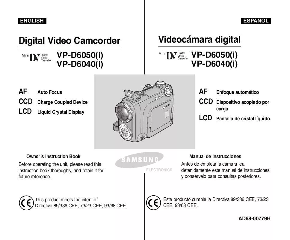 Mode d'emploi SAMSUNG VP-D6040