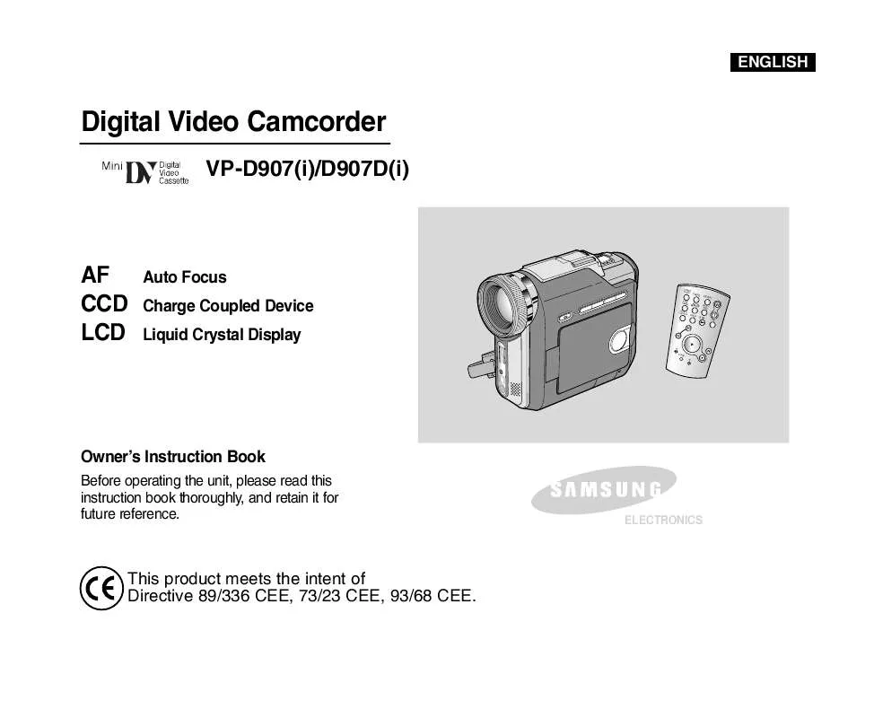 Mode d'emploi SAMSUNG VP-D907