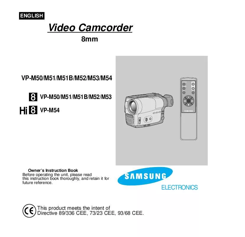 Mode d'emploi SAMSUNG VP-M51B