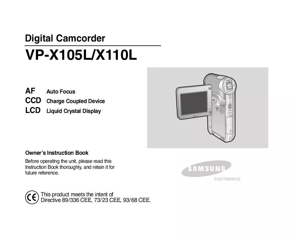 Mode d'emploi SAMSUNG VP-X105L