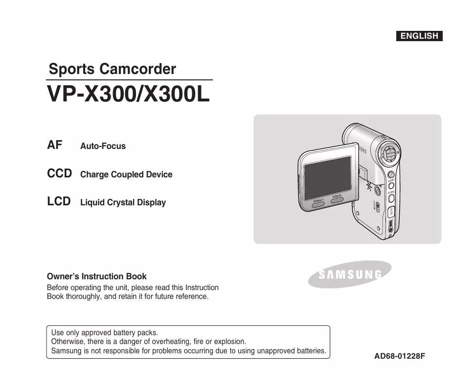 Mode d'emploi SAMSUNG VP-X300