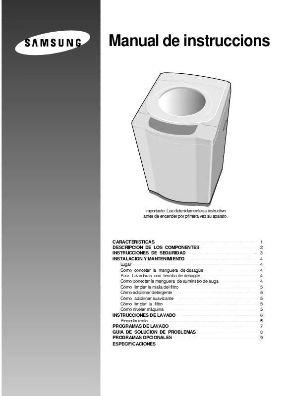 Mode d'emploi SAMSUNG WA1034D1