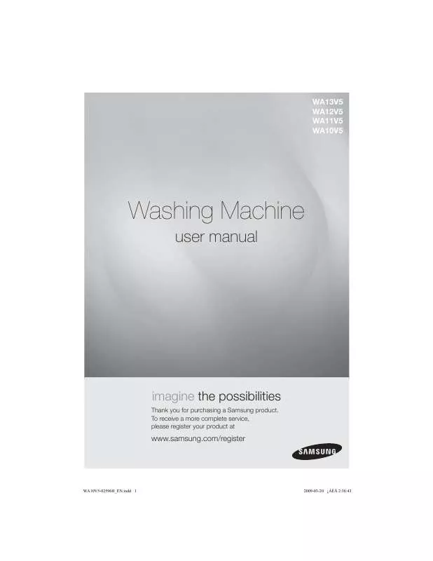 Mode d'emploi SAMSUNG WA12V5WEP/XSG