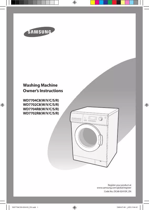 Mode d'emploi SAMSUNG WD7702R8C