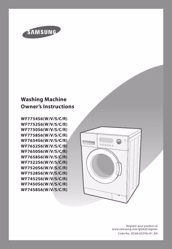 Mode d'emploi SAMSUNG WF7750