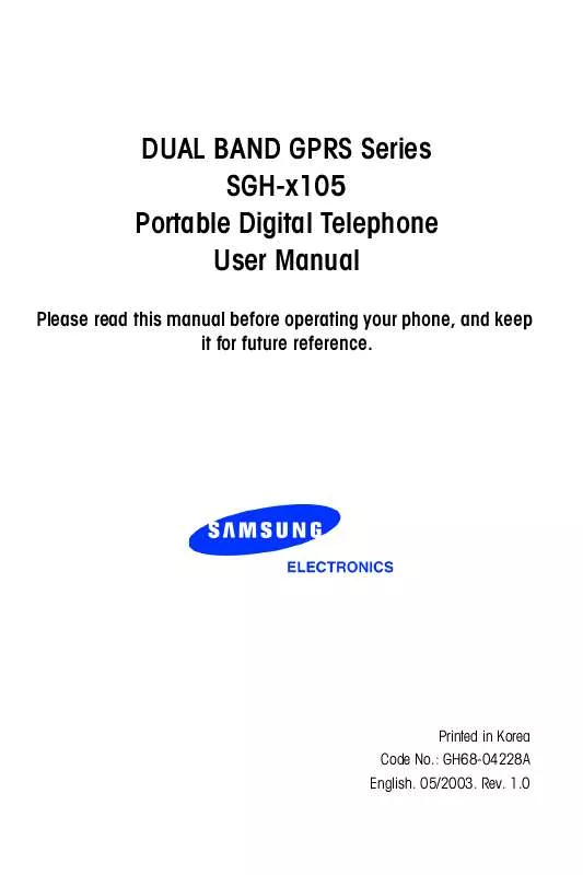 Mode d'emploi SAMSUNG X105