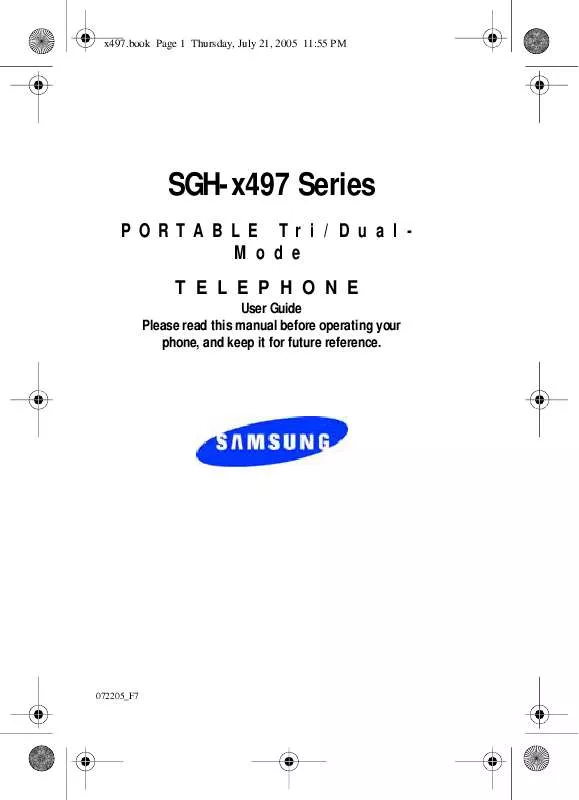 Mode d'emploi SAMSUNG X497