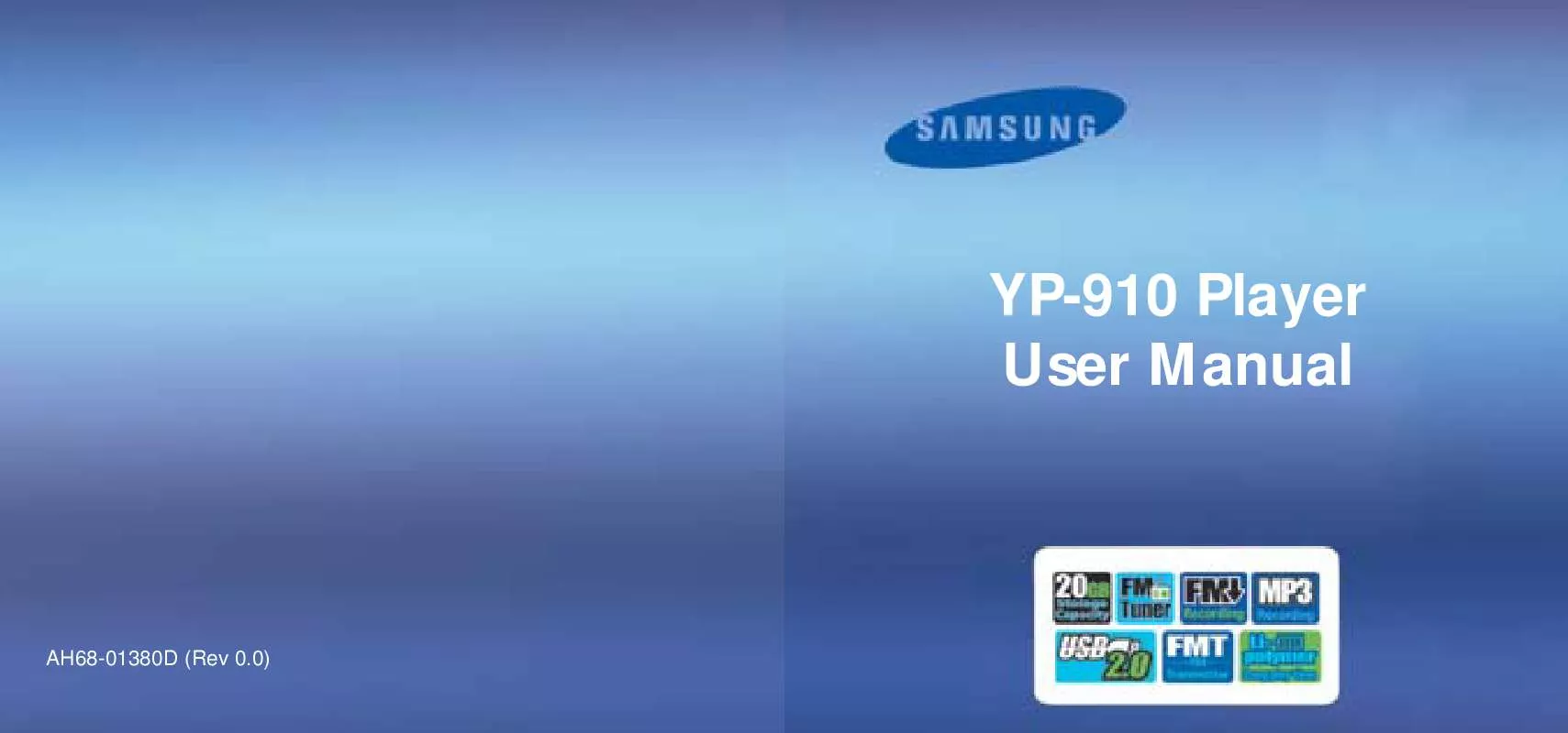 Mode d'emploi SAMSUNG YP-910GS