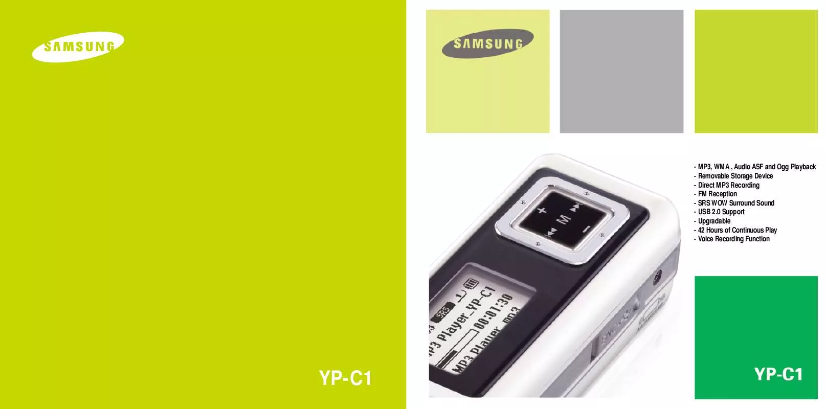 Mode d'emploi SAMSUNG YP-C1DV