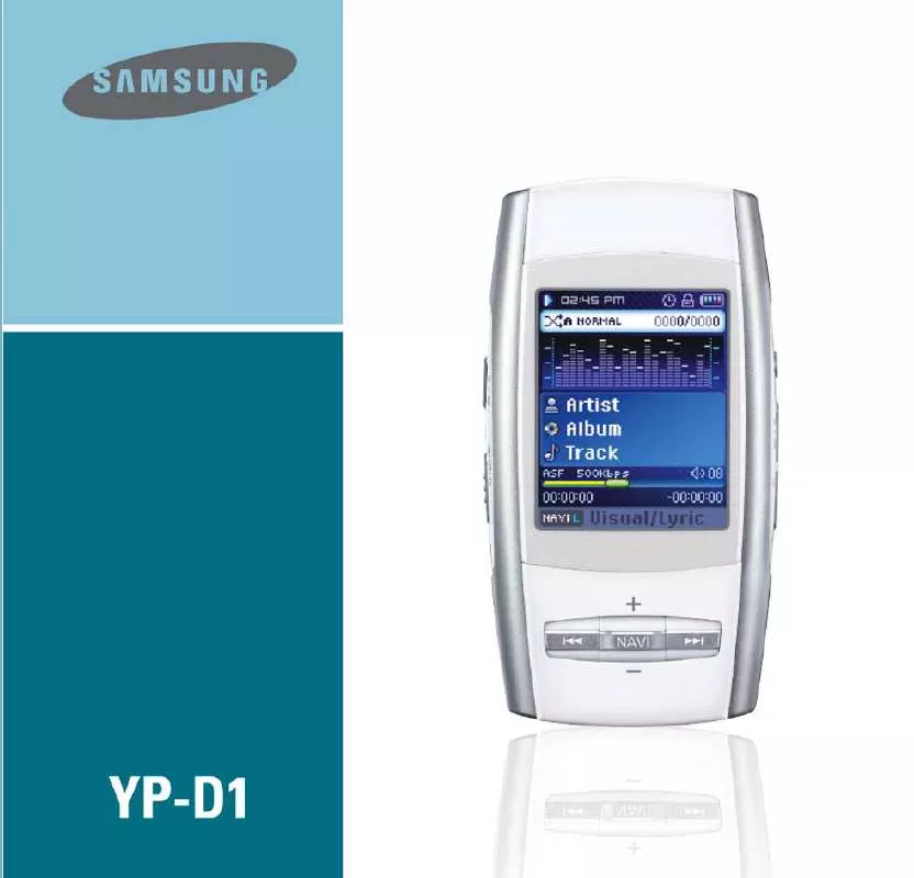 Mode d'emploi SAMSUNG YP-D1X