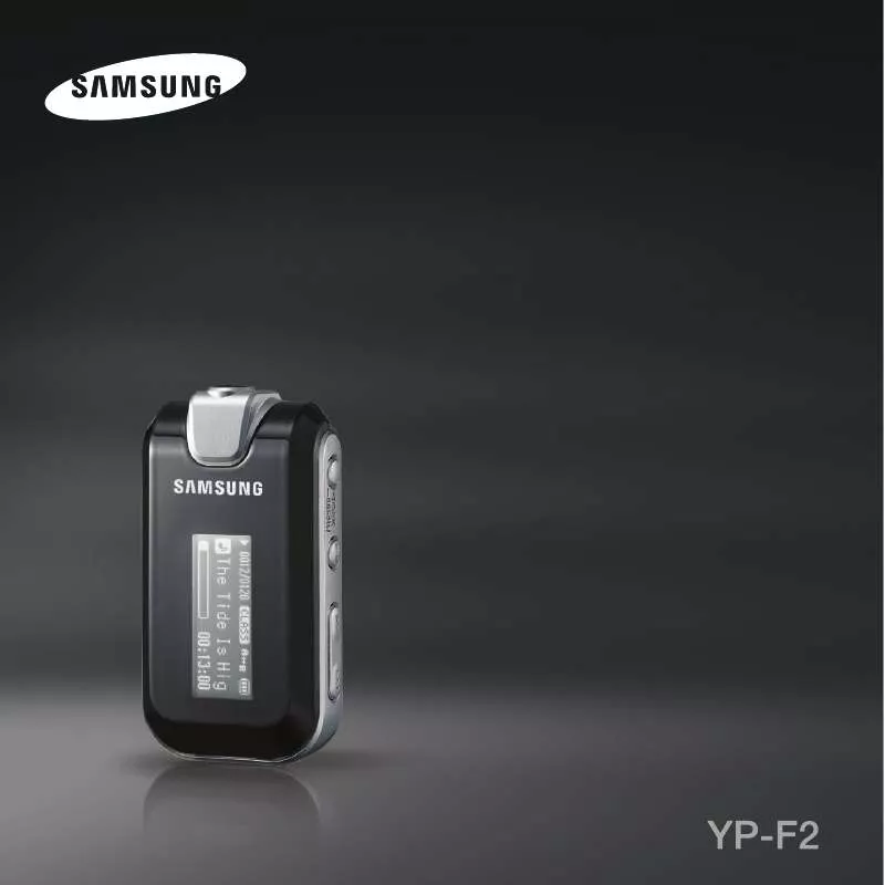 Mode d'emploi SAMSUNG YP-F2RXW