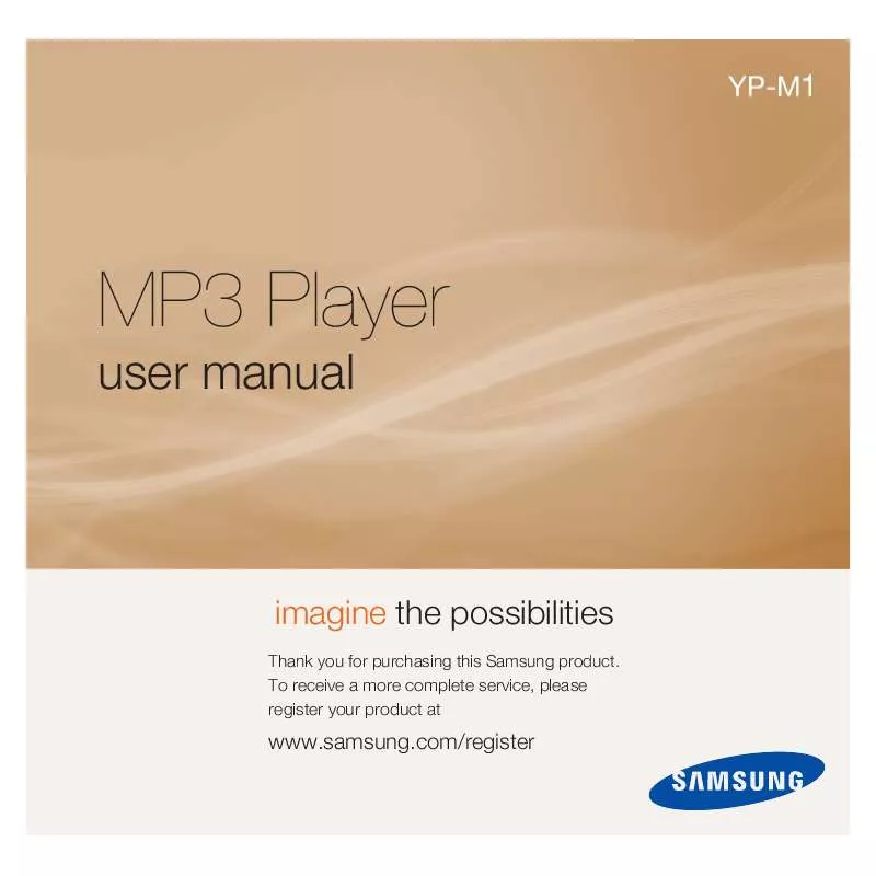 Mode d'emploi SAMSUNG YP-M1EB