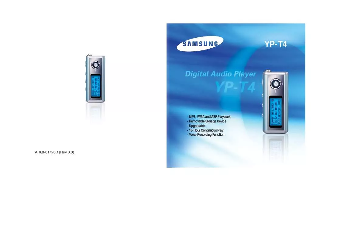 Mode d'emploi SAMSUNG YP-T4VB