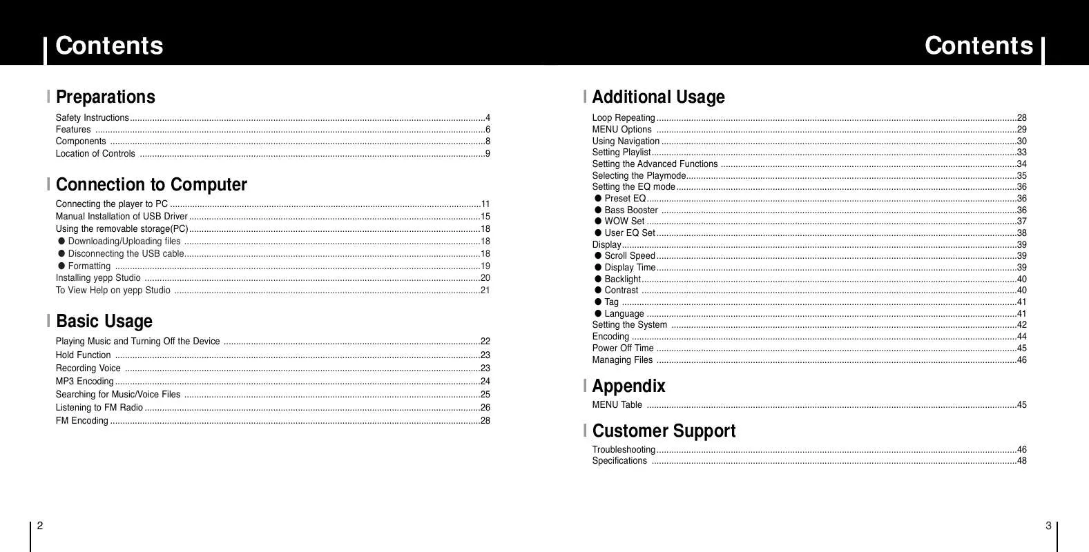 Mode d'emploi SAMSUNG YP-T6X