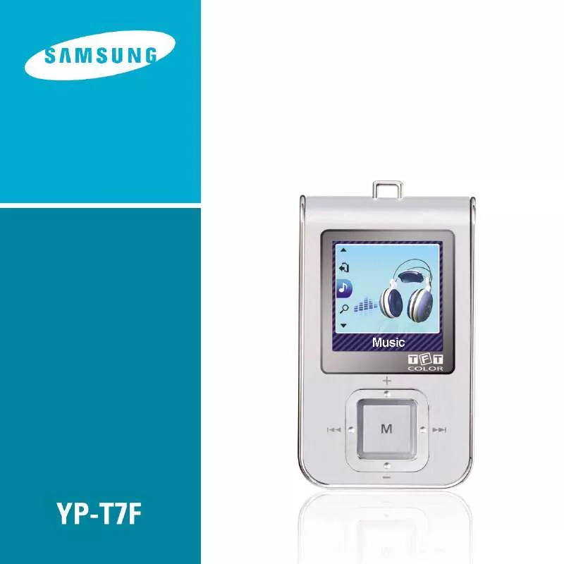 Mode d'emploi SAMSUNG YP-T7FV