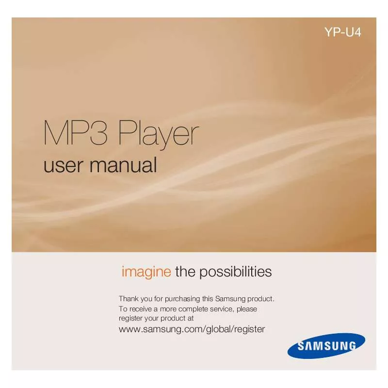 Mode d'emploi SAMSUNG YP-U4AB