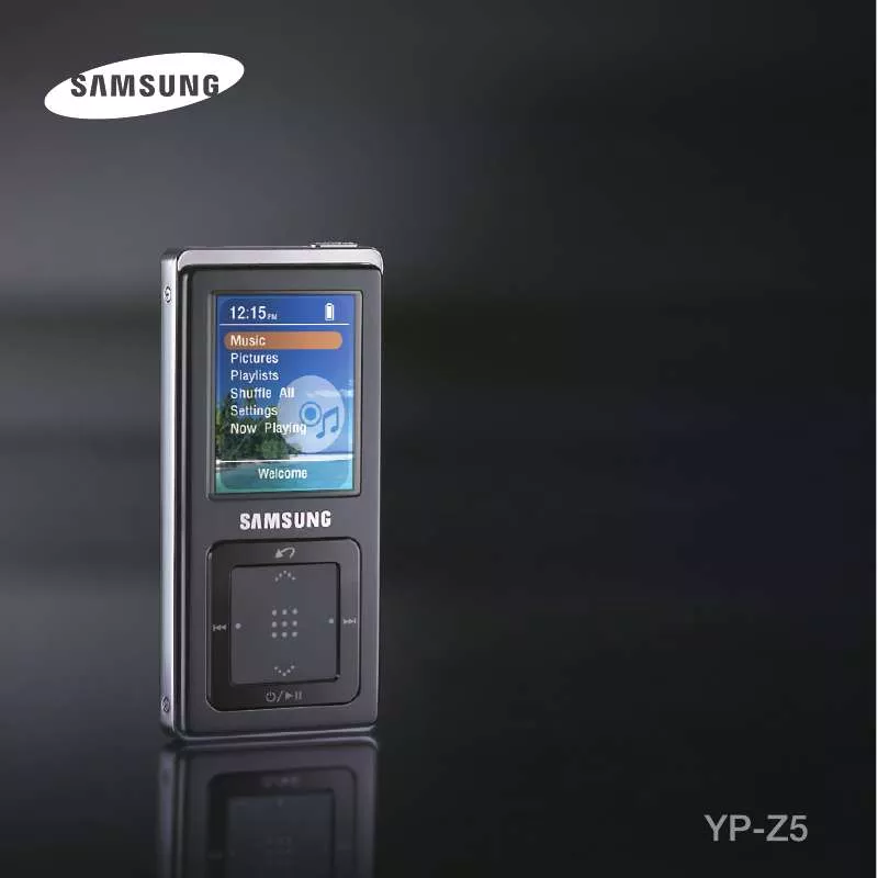 Mode d'emploi SAMSUNG YP-Z5A