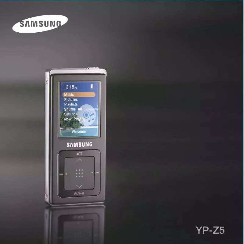 Mode d'emploi SAMSUNG YP-Z5QB/XAA