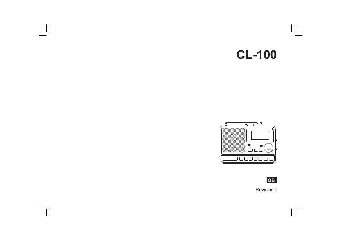 Mode d'emploi SANGEAN CL-100