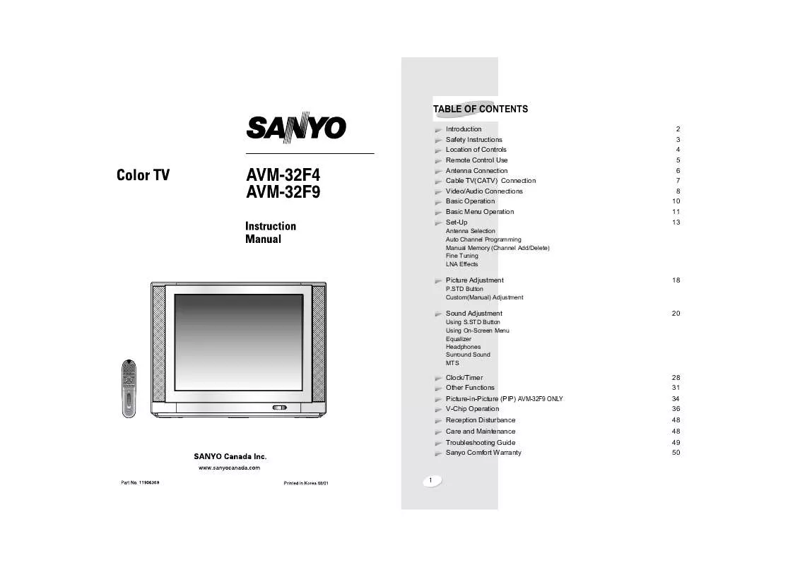 Mode d'emploi SANYO AVM-32F9