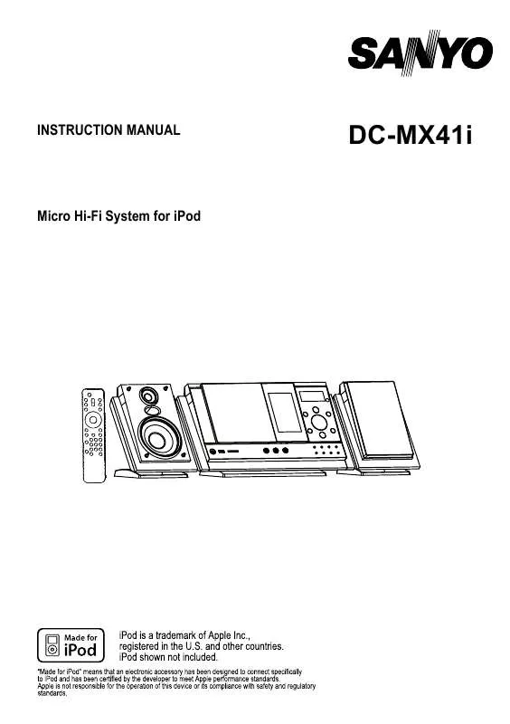 Mode d'emploi SANYO DC-MX41I