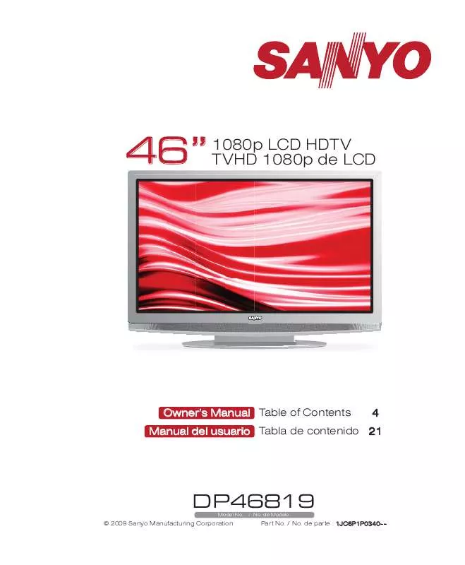 Mode d'emploi SANYO DP46819