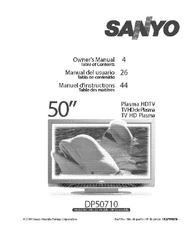 Mode d'emploi SANYO DP50710