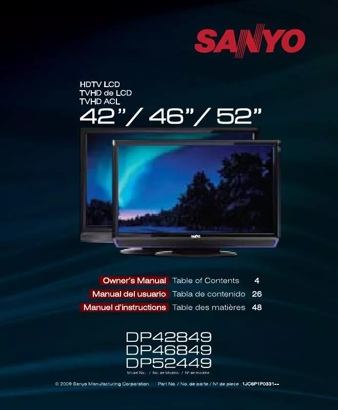 Mode d'emploi SANYO DP52449