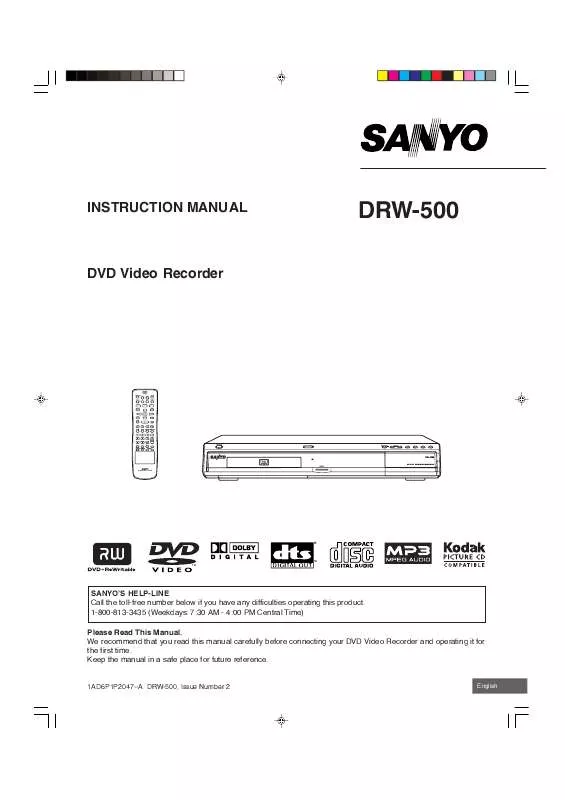 Mode d'emploi SANYO DRW-500